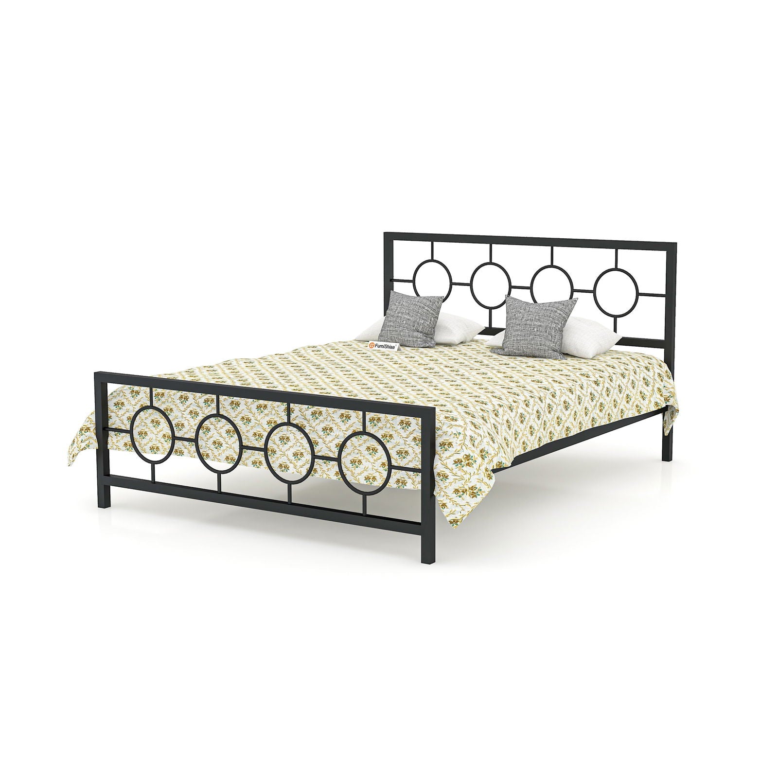 MetalCraft Durable Design Minimal Iron Bed - Furnishiaa -  -
